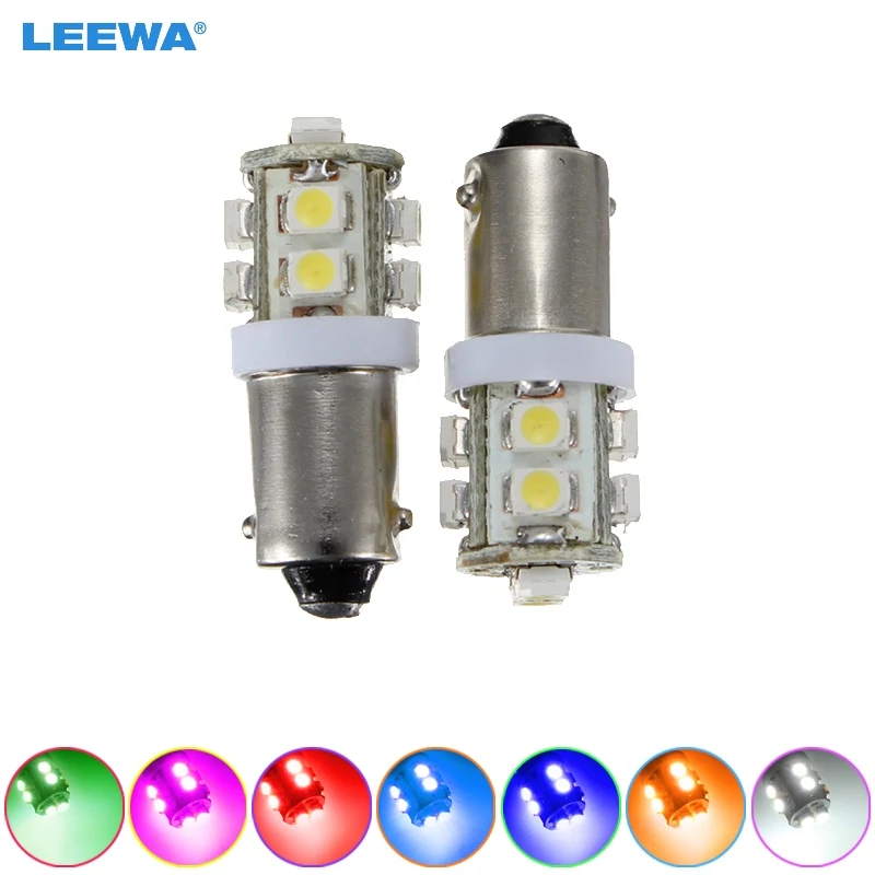 LEEWA 5 шт. BA9S T4W W5W 1210/3528 10SMD интерьерная автомобильная светодиодная лампа номерного