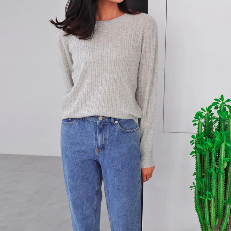 

Autumn Winter Knitted Sweater Warm Sweater Women Female Pullovers Sweaters Pull High Elasticity Women Sweater Knit Tops Basic