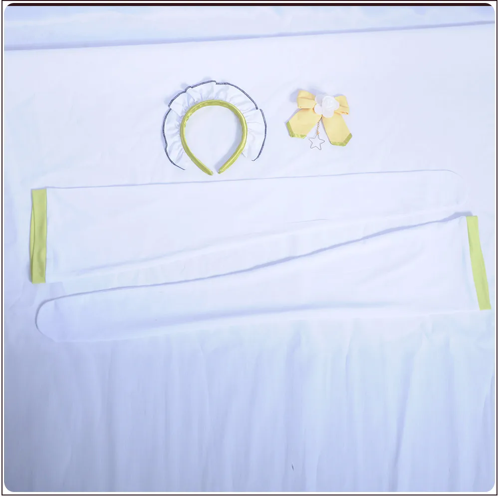 x_01 Love live Cosplay Valentine's Day unwaking Hoshizora Rin Cos Costume Sexy Cosplay Maid Uniform Skirt Socks Dress Wig Hairpin (6)