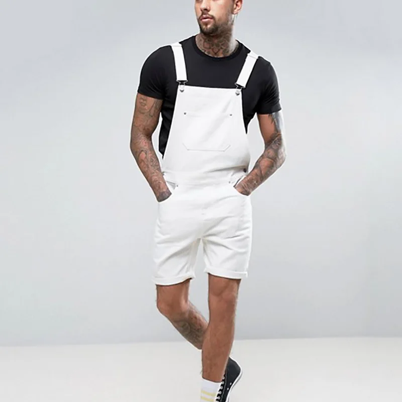 2019 Men White Short Jumpsuit Summer Casual Jeans Pants Men Streetwear Bib Overall Jumpsuit New Plus Size Pocket Suspender Pants 2019 Men White Short Jumpsuit Summer Casual Jeans Pants Men Streetwear Bib Overall Jumpsuit New Plus Size Pocket Suspender Pants