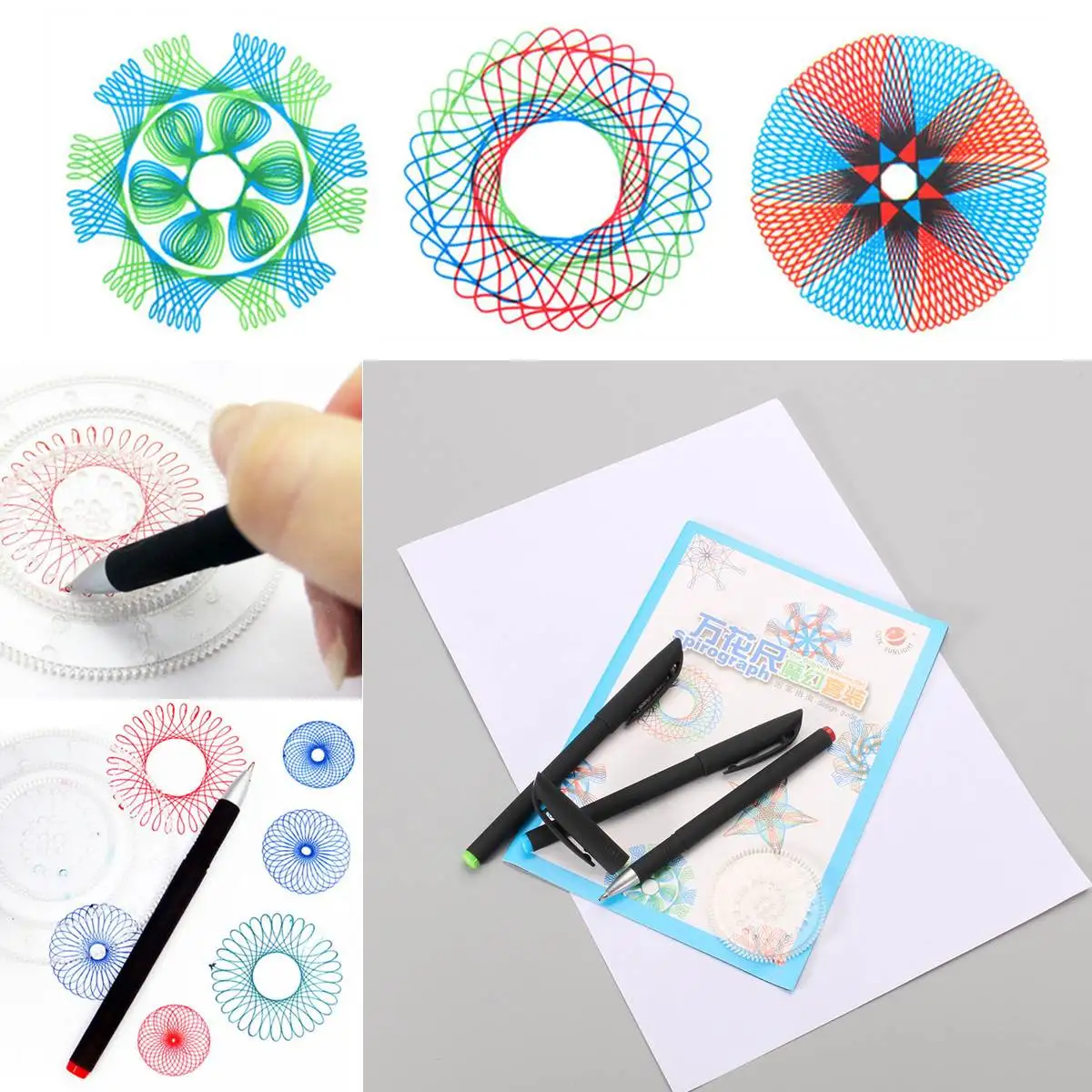 Original Spirograph Ruler Design Toys 25Pcs/Set Kids Drawing Art Crafts Geom Graph Children Learning Education | Игрушки и хобби