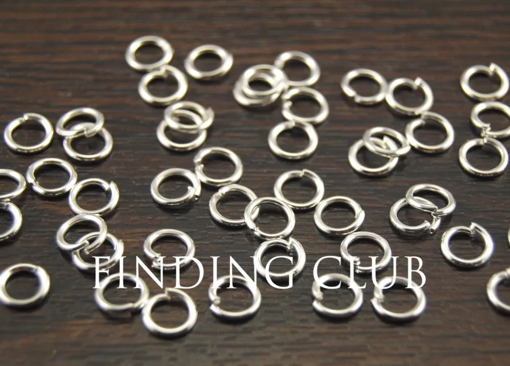 

1000 pcs 6mm Silver Color plated Open Jumprings Jump ring Split Rings DIY Metal Bracelet Necklace Jewelry Findings