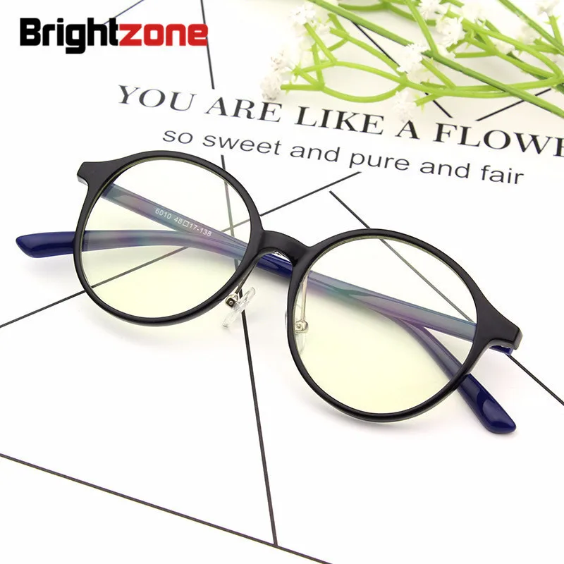 

Brightzone Computer Mirror Goggles Anti Blue Light Ray Radiation Men Women Fake Round Retro Nerd Glasses Frame Myopia New York