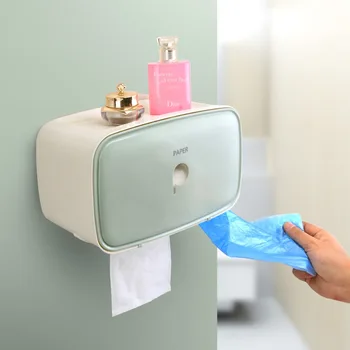 

Creative toilet paper box with punch-free tissue box