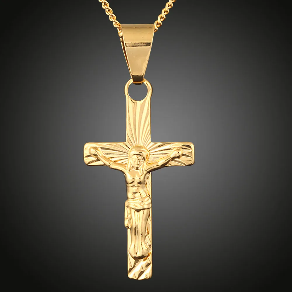 NEW New Style JESUS CROSS Pendant Men's Fashion Necklace Jesus Christ