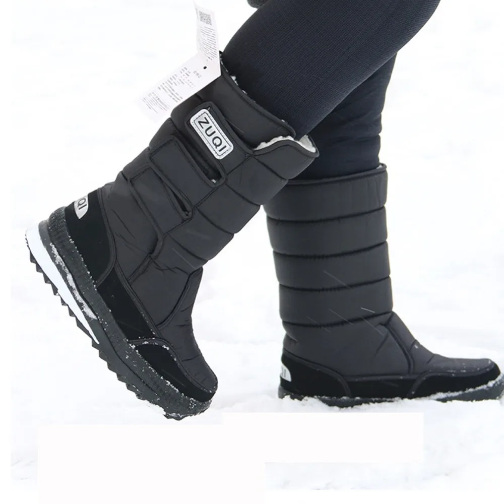 

2018 Winter Man's Snow Boots Warm Thicken Fur Camouflage Men Mid-Calf Boots Oxford Waterproof non-slip Winter Boots size 39-47