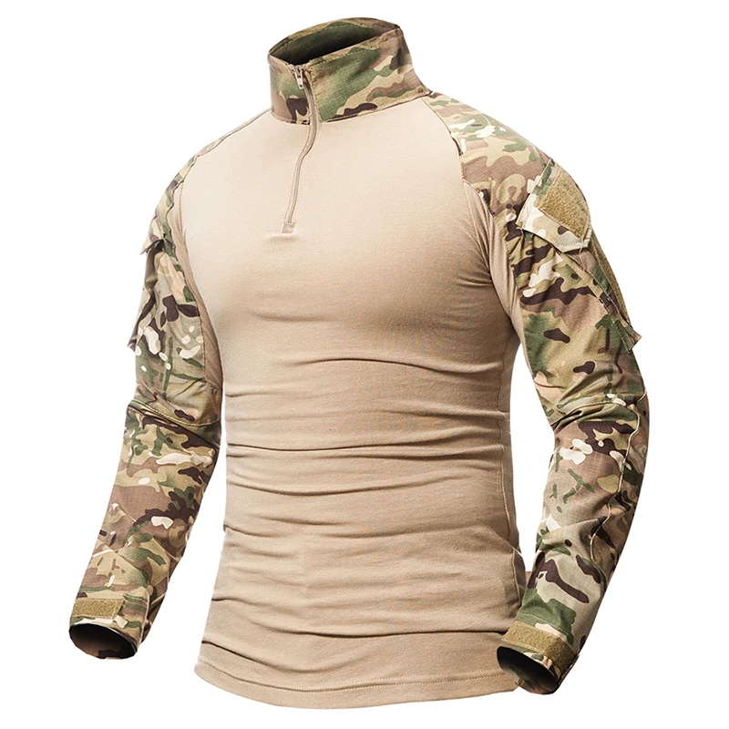 Men's Sweet Tactical Camouflage Military T Shirt-Model2