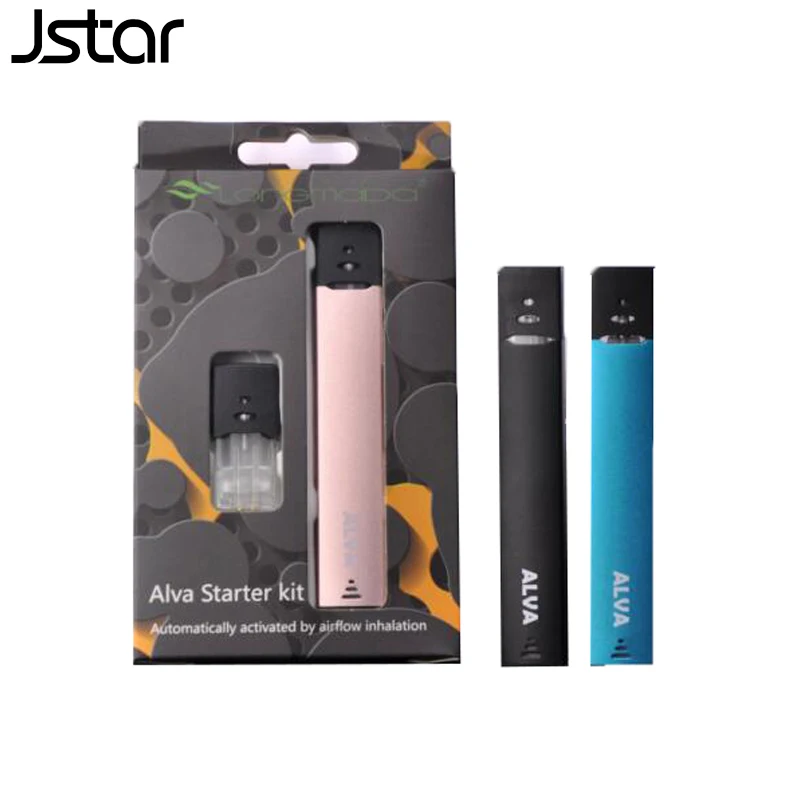 

Jstar Mini Hookah Vaporizer Kit Pocket-size Cabinet e Cigarette with 2 Pieces 1.0ML Atomizer for juu Vape Bald Alva Starter Kit