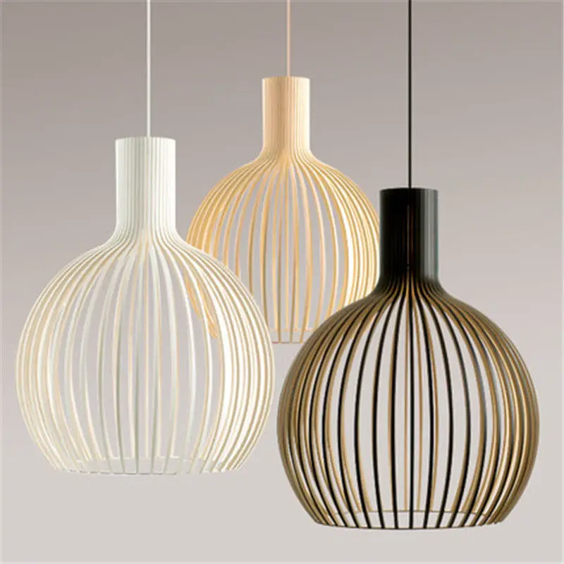 

HAIXIANG Modern Wooden Light Ceiling Lamp Fixtures Rooms Pendant Drop Light Restaurant Chandelier for Bedroom lighting