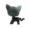 LPS CAT Real pet shop toys short hair cat #336 black standing kitten green eyes child gift original free shipping ► Photo 2/2