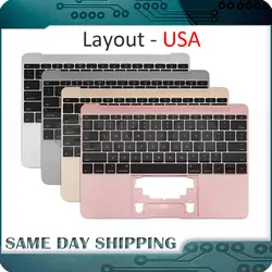 Золото/серый/серебристый/розовое золото Цвет для Macbook 12 "A1534 американский английский США Topcase упор w/клавиатура 2015 2016 2017