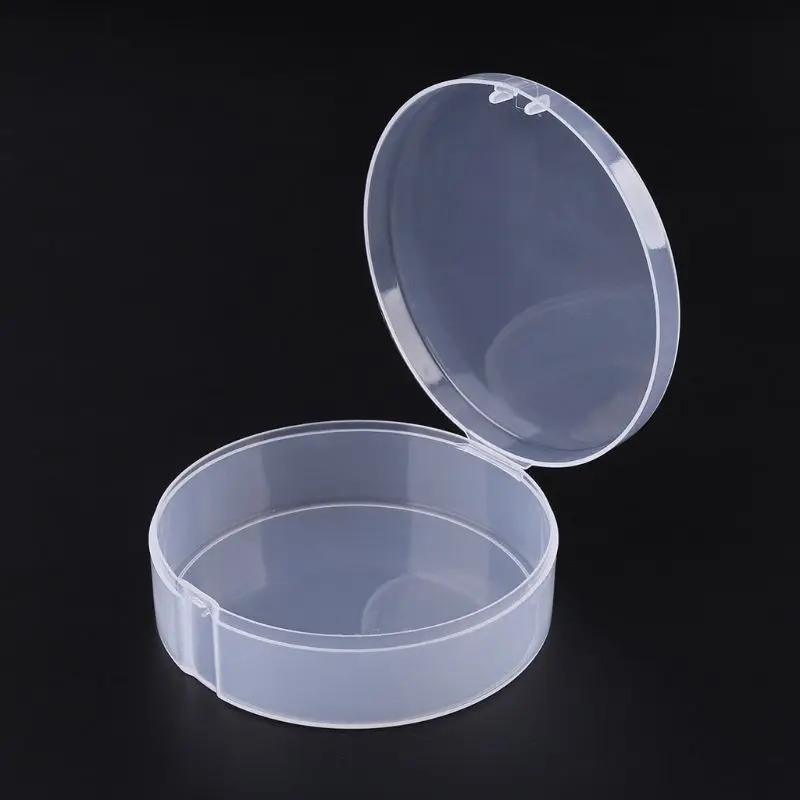 

SFVEFVD 1PC 120ml Round Storage Box With Lid For Slime Foam Ball DIY Printing Home Sundries Organizing Containers Storage Boxes