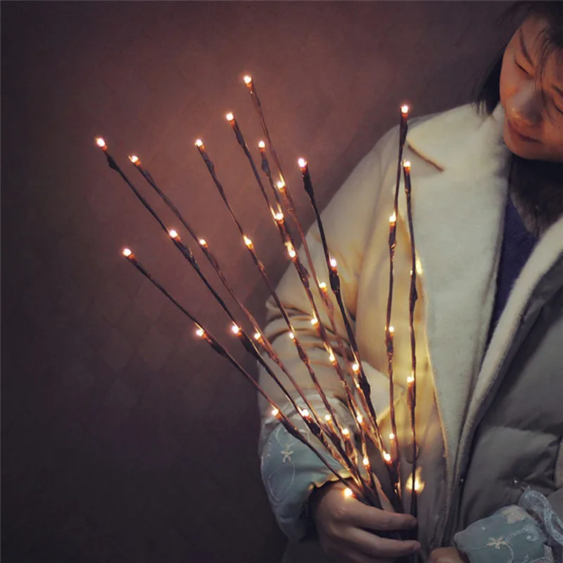 Теплый светодиодный светильник "Ветка ивы" Цветочный светильник s домашний Рождественский Декор для сада ночной Светильник СВЕТОДИОДНЫЙ ночник 30DC18