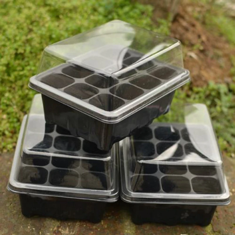 Пластиковая коробка для рассады Бытовая 12 отверстий поднос для рассады семена коробки для стартера товары для дома садоводства