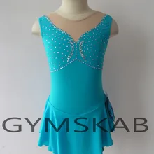 Изящное платье для фигурного катания женское платье для катания на коньках костюм для гимнастики без рукавов 6227