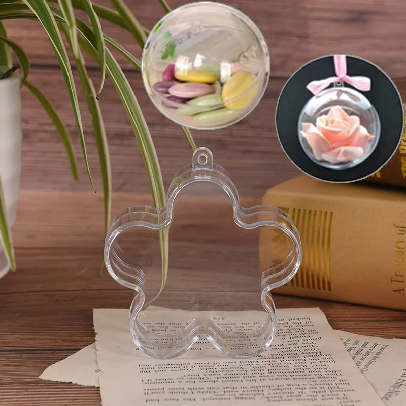 

1Pc Creative Mold Flower Shape DIY Clear Plastic Bath Bomb Mould DIY Bathing Tool Accessories