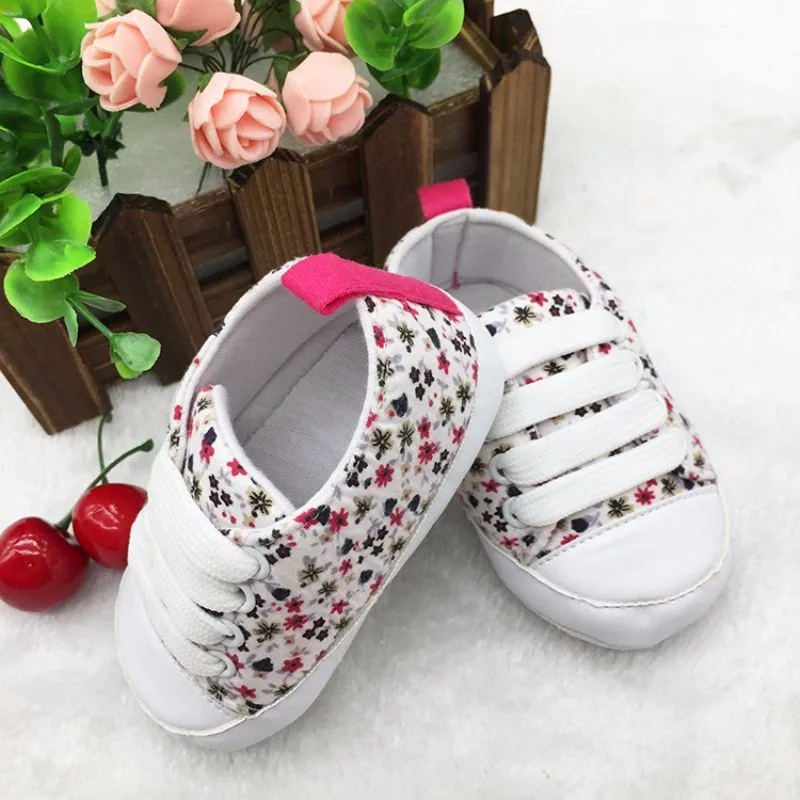 Детские повседневные кроссовки на шнуровке с мягкой подошвой для малышей 0-18 месяцев