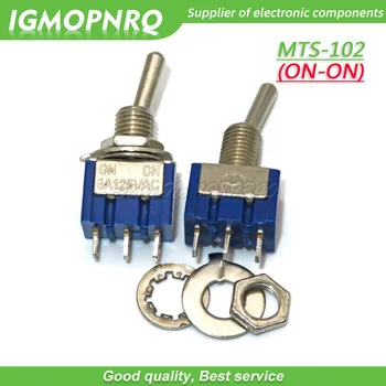 

10PCS MTS-102 3-Pin SPDT - 6A 125V/3A 250V Toggle Switches IGMOPNRQ