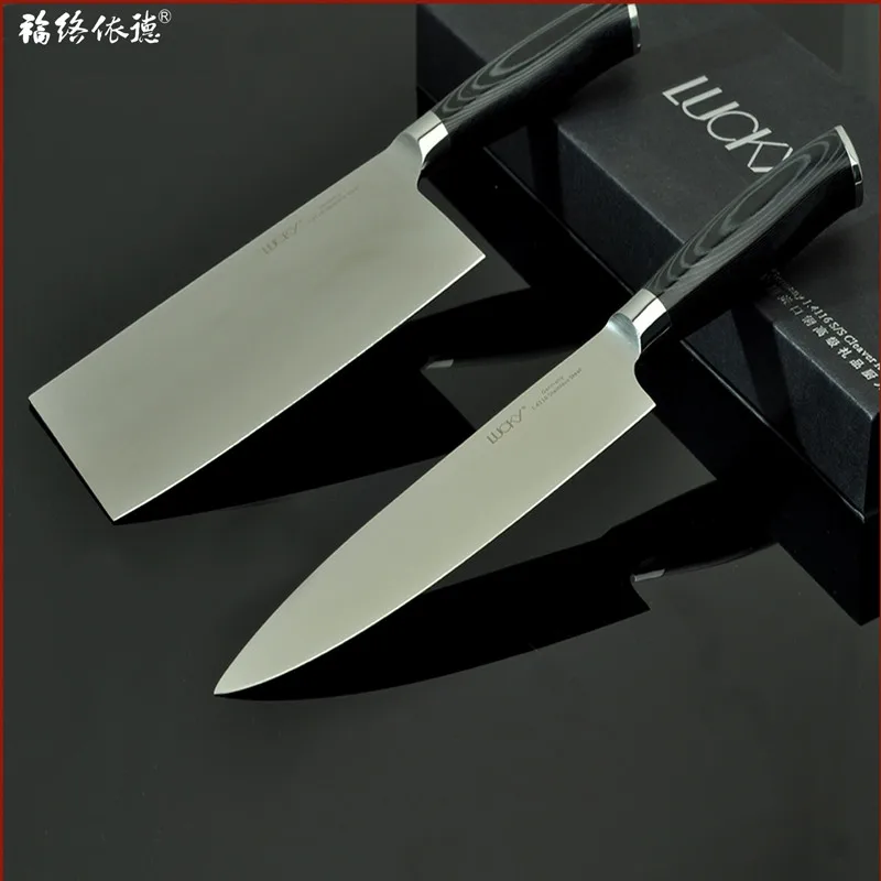 Knife Set (7'' Chinese Cleaver+8'' Gyuto Knife) Bone Chopping Meat