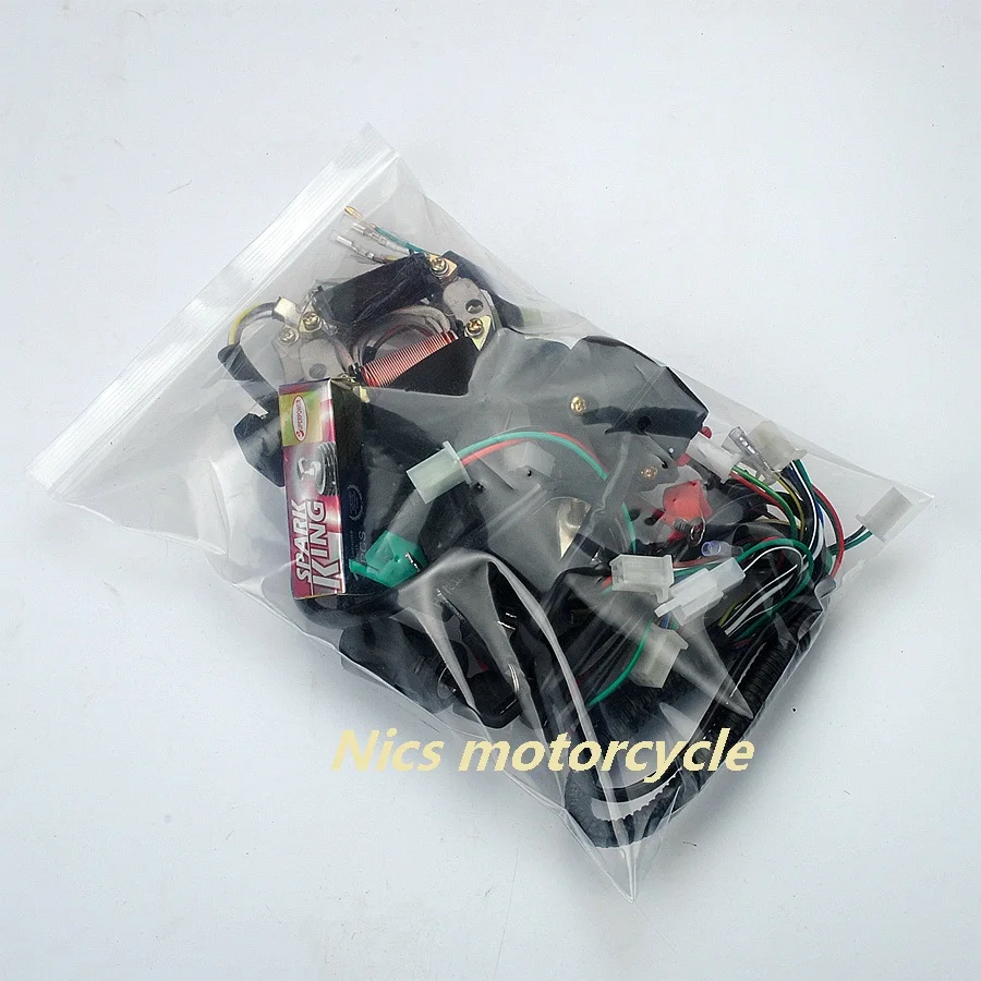 Полный Электрический старт жгут проводки двигателя ткацкий станок 110cc 125cc квадроцикл ATV багги CDI+ жгут проводов+ статор катушки+ костюм combinatio