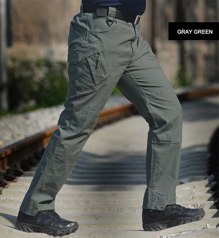 Новые мужские тактические брюки много карманов эластичные военные городские коммутационные брюки Tacitcal мужские тонкие толстые брюки карго