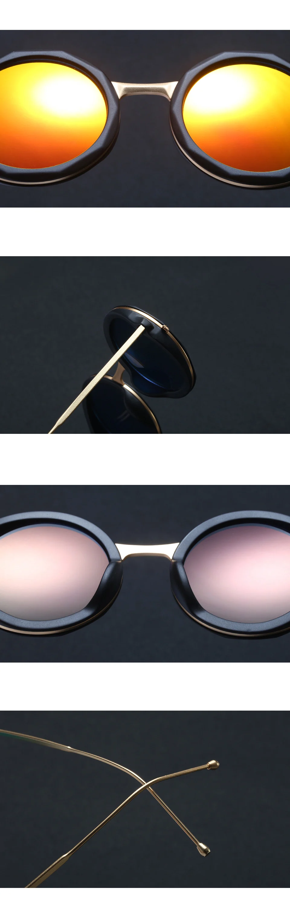 Новые Круглые Солнцезащитные очки Для женщин 2019 Винтаж светоотражающие солнцезащитные очки женский оттенки Брендовая Дизайнерская обувь
