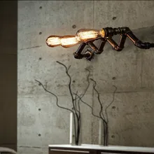 Лофт стиль металлическая водопроводная труба лампа Эдисона бра промышленные винтажные Настенные светильники для домашнего внутреннего освещения Lampara