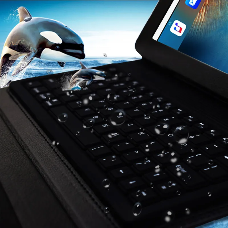 Водонепроницаемый Bluetooth клавиатура кожаный чехол для IPad 2, 3, 4 силиконовая клавиатура из искусственной кожи откидная крышка защита экрана+ стилус