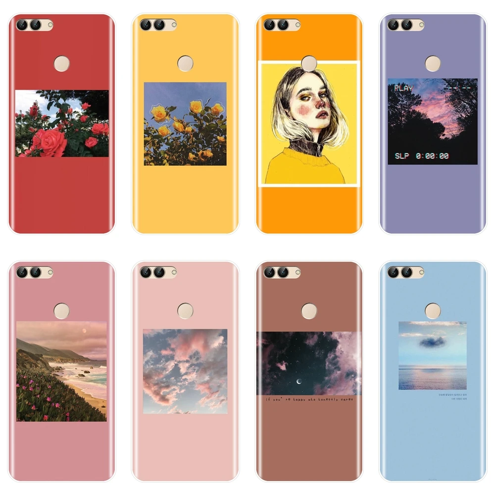 

Soft Silicone Phone Case For Huawei P8 P9 P10 P20 Lite 2017 Yellow Back Cover For Huawei P9 P10 P Smart Plus P20 Lite Pro Case