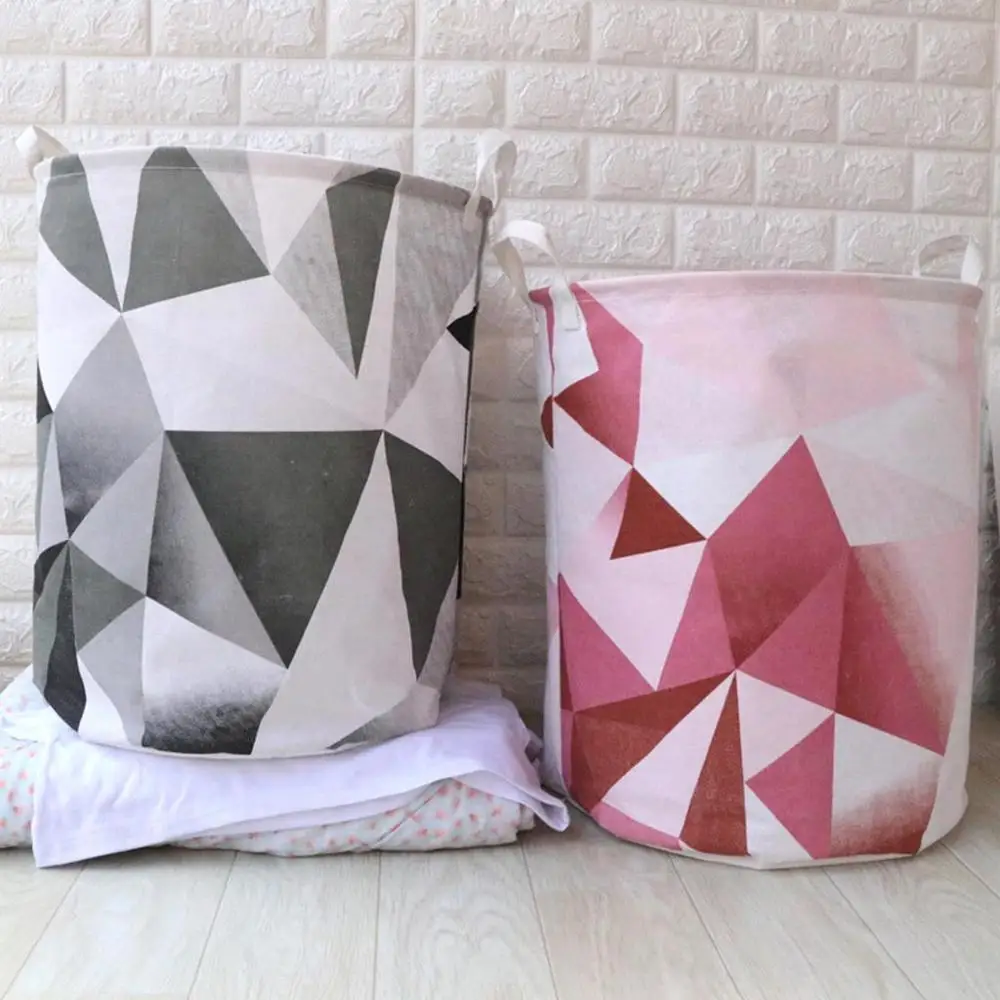 

Waterproof Sheets Laundry Basket Storage Basket Folding Storage Cloth geometric figure dirty clothes toy storage bucket hamper