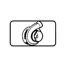 11*19.5 cm turbo motor adesivos de carro divertido decalques decorativos personalizados adesivos de carro preto prata CT-767