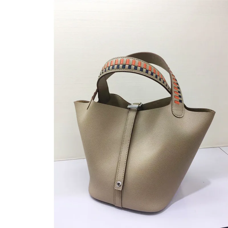Genuine Leather Women Shoulder Bags Bucket Bag for Girls Crossbody Bags for Women Luxury Handbags Women Bags Designer