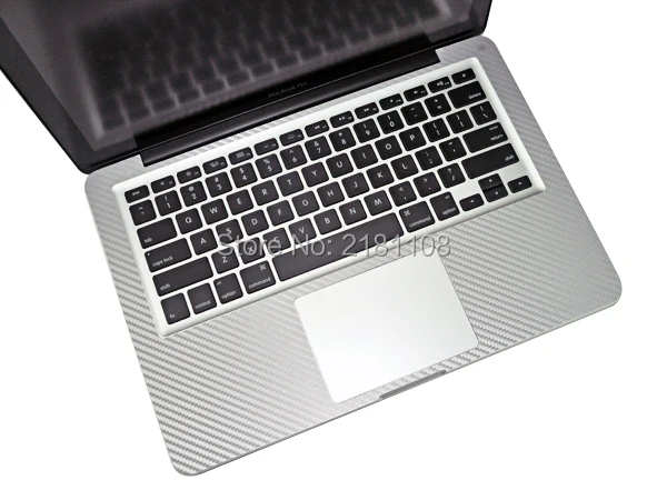 Silver Carbon fiber Skin adhesive Full Body Sticker Protector Decal Vyncl For Macbook Pro 16"13 Retina Air 15" A1932 A1466 A2141