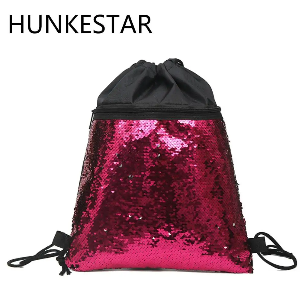 Double Faces Magic Sequins Gym Bag Women Fitness Beam Sport Bags for Training Yoga Backpack Girls Shoulder Pack Shoes 2019 | Спорт и
