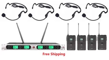 

Bolymic UHF Wireless Microphone microfono System with 4 Luxury condenser microphone Headset Microphone