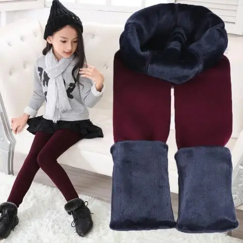 

Soft Step On The Foot Leggings Smooth Children Pants Thick Warm Kiz Cocuk Tozluk Elastic Plus Velvet Legging For Winter