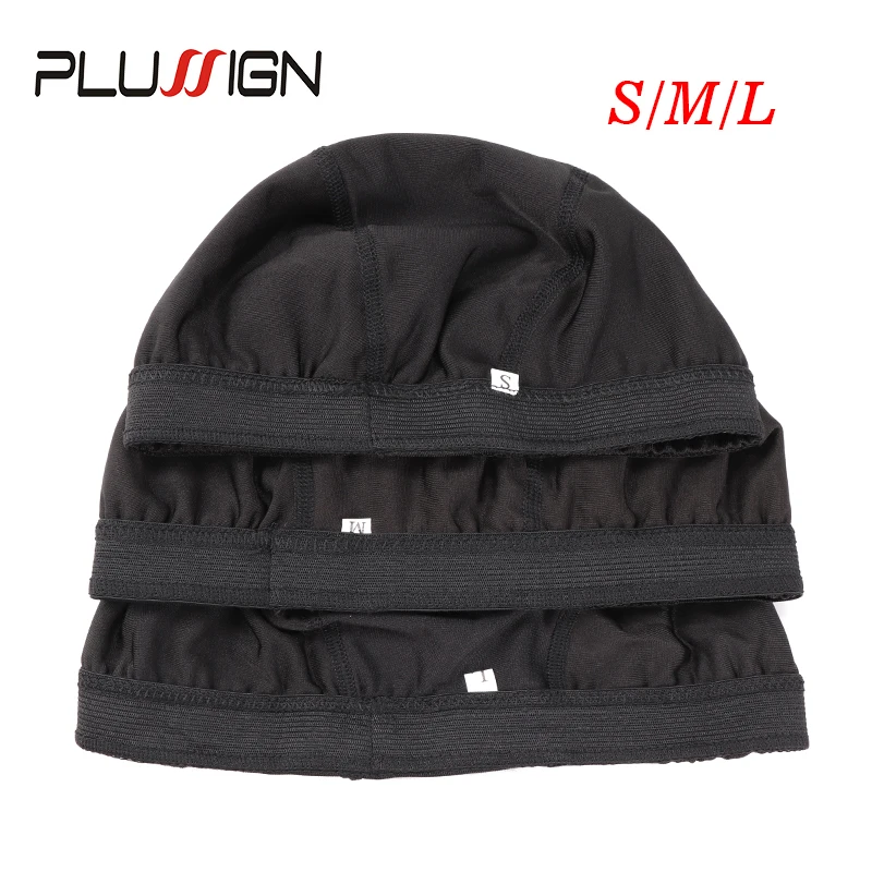 Small Medium Large Size U Part Dome Mesh Cap Strechable Wave Cap Hairnet Mono Lace Caps Plussign Dome Cap For Wig Making 1Pcs