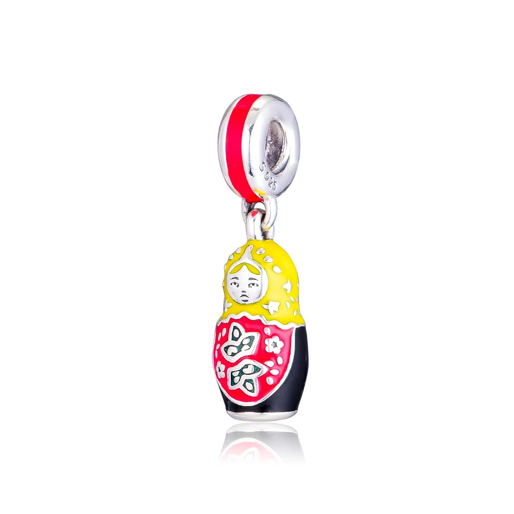 

2019 New Spring jewelry Russian doll Charms Pendants 925 Sterling Silver Original bead Fit Charm Bracelets DIY