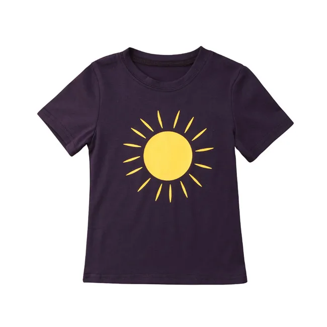 С принтом «you are my sunshine Семейные комплекты рубашка для мамы и дочки детская футболка верхняя одежда, наряд Повседневная футболка