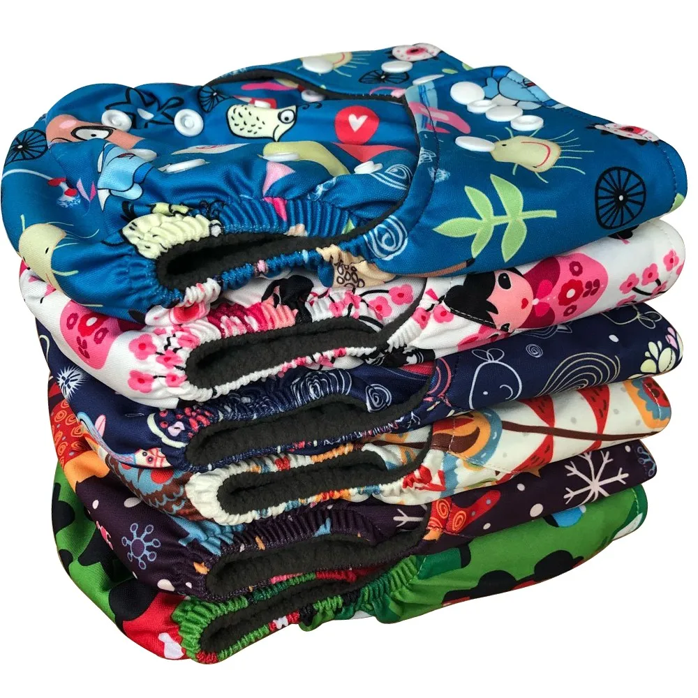 

BABYLAND Promotion (150pcs A Lot )Mulit Color Design Washable Reusable Bamboo Charcoal Diaper With Bamboo Charcoal Insert Free