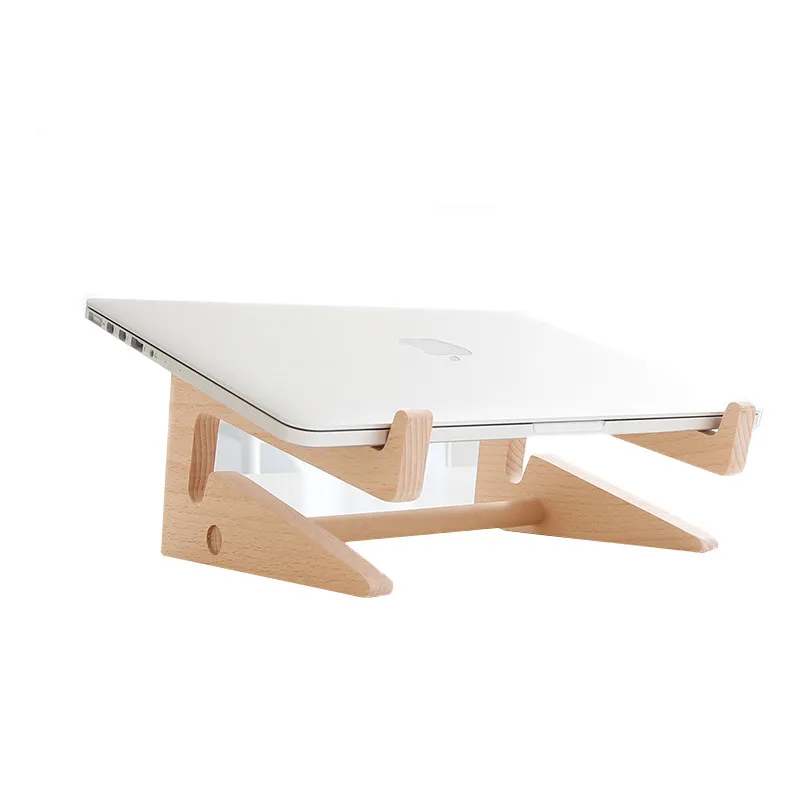 Wooden Office Desk Computer Racks Organizer Neck Protective Laptop