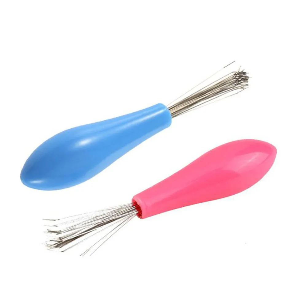 1 PC Fashion New Hair Brush Comb Cleaner Embedded Tool Plastic Cleaning Removable Handle Random Color With HighQuality Handle 62