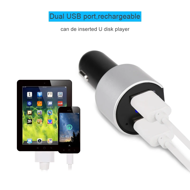 Универсальное USB Автомобильное зарядное устройство fm-передатчик для Iphone Xiaomi samsung Автомобильное зарядное устройство для мобильного телефона зарядный адаптер светодиодный экран