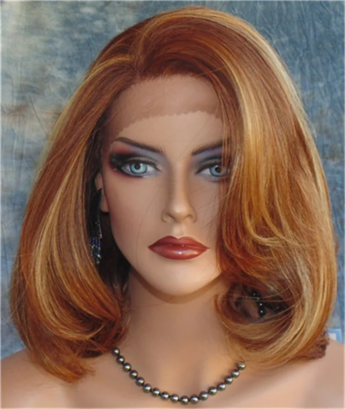 Sexy Waves Red Mix Blonde Celebrity Wig Women's Wigs 12"30" Long Curl