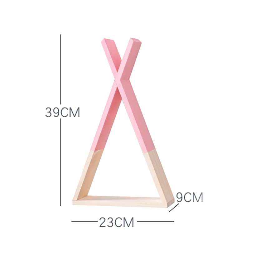 Треугольные полки для хранения в скандинавском стиле, настенная подвесная деревянная декоративная полка для детской комнаты, декоративная книга для спальни