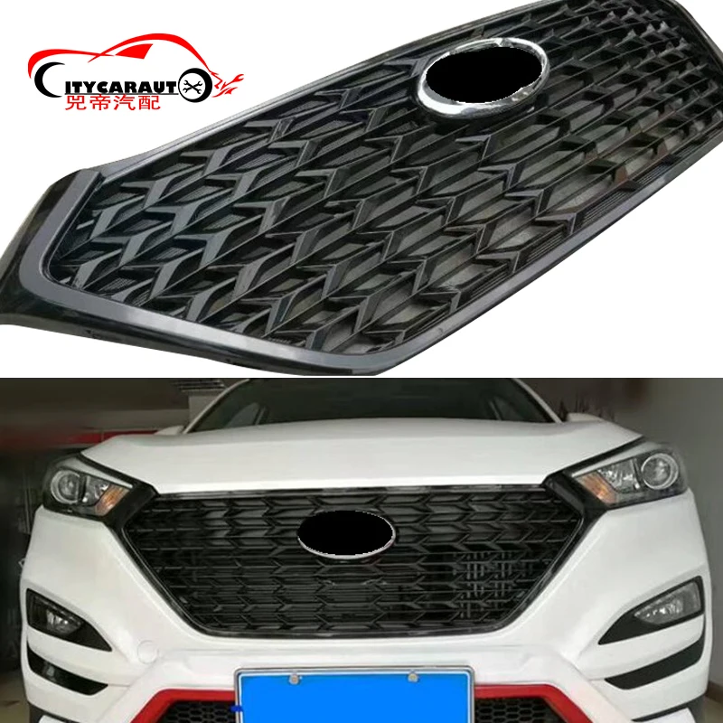 

CITYCARAUTO FRONT RACING GRILL GRILLS BUMPER MASK FIT FOR HYUNDAI TUCSON 2015-2018 GRILLE EXTERIOR ACCESSORIES WITH FREE SHIP