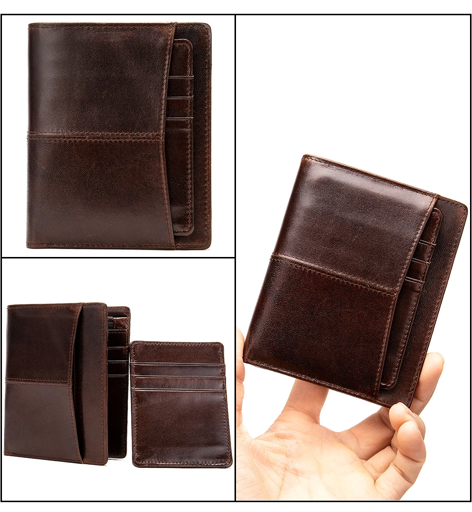 Small Women's Wallet Male Wallets for Credit Card Leather Genuine Purse for Men Card Holder Short Clutch Money Bags 9