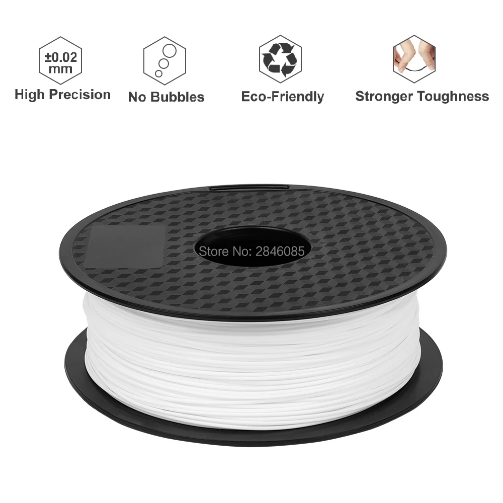 petg 1.75 Ender Brand PLA Filament Samples 2Pcs 1KG/roll 1.75mm Black+White Two Color for CREALITY 3D Printer /Reprap/Makerbot 3d petg