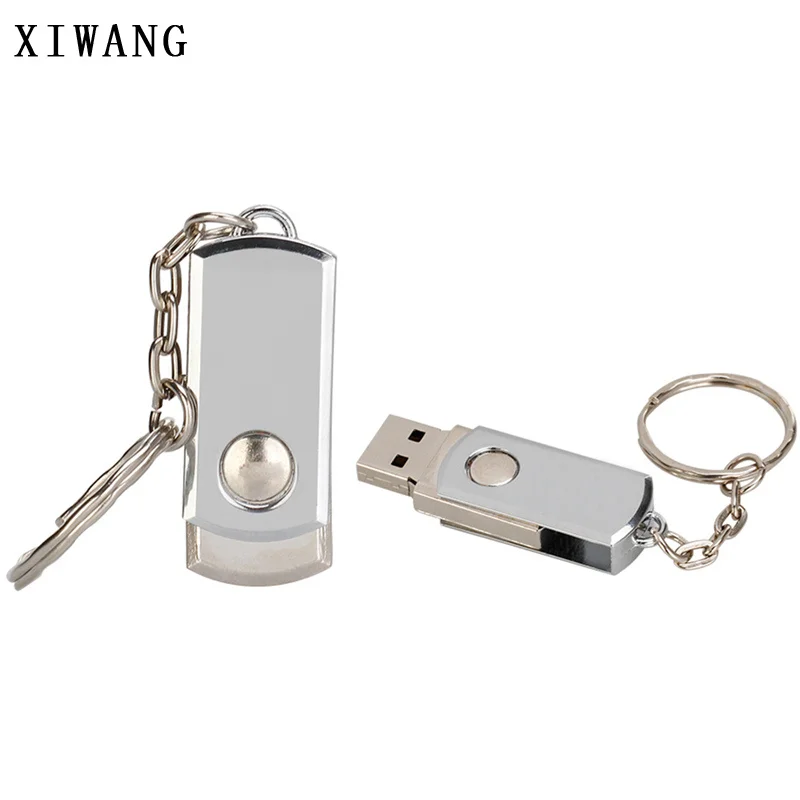 

usb flash drive metal Key chain usb 2.0 pen drive 4gb 8gb 16gb 32gb 64gb Silver bracelet usb flash 128GB memory stick Free logo