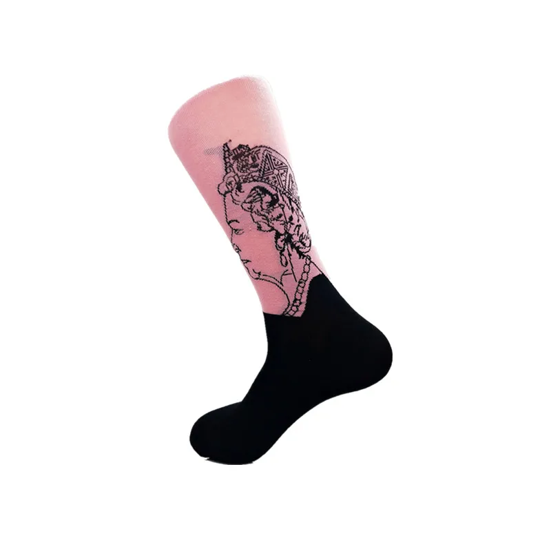 Летние счастливые носки для женщин, чёсаный хлопок, высокие носки до щиколотки, смешанные забавные мультяшные животные, фрукты, harajuku, модная уличная одежда - Цвет: 18